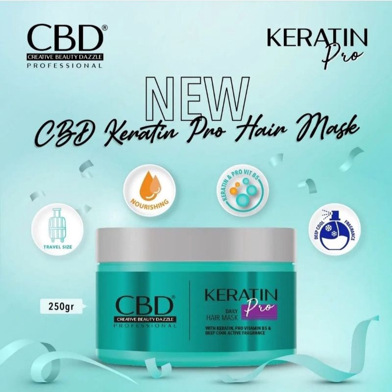 CBD Professional KERATIN PRO Daily HAIR MASK 250gr Travel Size | Masker Rambut Keratin