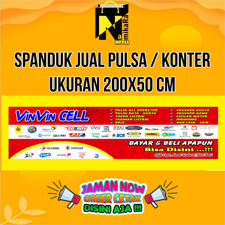 Jual Spanduk Banner Backdrop Konter Pulsa Terbaru Murah Bisa Custom ...