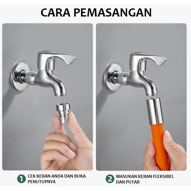 SHOPELLO - Selang Air Sambungan Keran Air Fleksibel Keran Angsa Faucet Extender 360 Derajat Universal