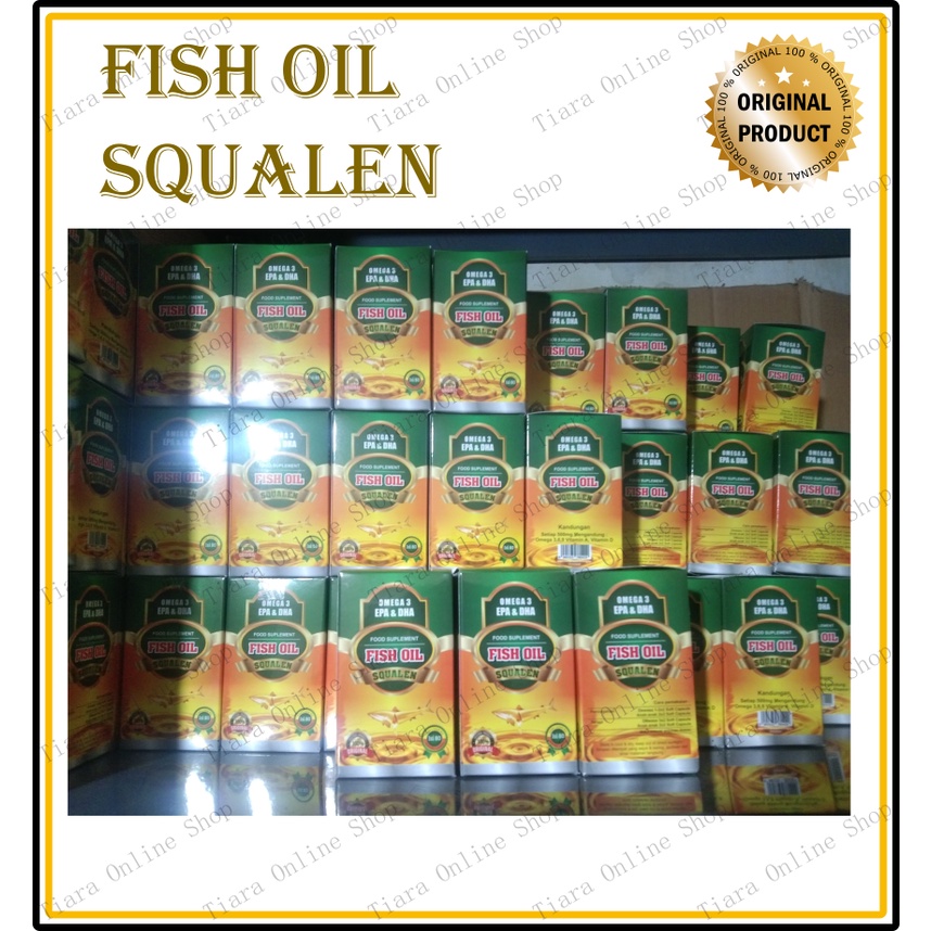 Minyak Ikan Squalen | Omega 3 EPA dan DHA Isi 80 Kapsul