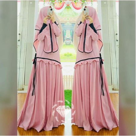 KOLEKSI GAMIS ENDOMODA TERBARU LD 102 / GAMIS BRANDED 2021 / GAMIS MODERN TERBARU / GAMIS KEKINIAN