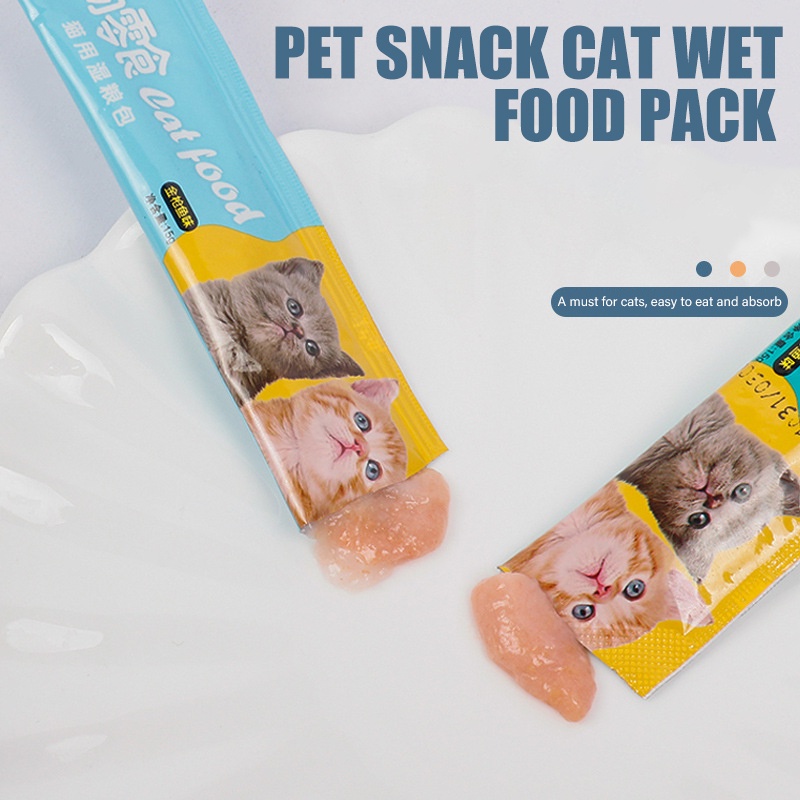 【Beli 10 Gratis 3】Snack Kucing Snack Hewan Peliharaan 15g/Strip Snack Pengemukan Kucing Pelengkapa Hewan Peliharaan