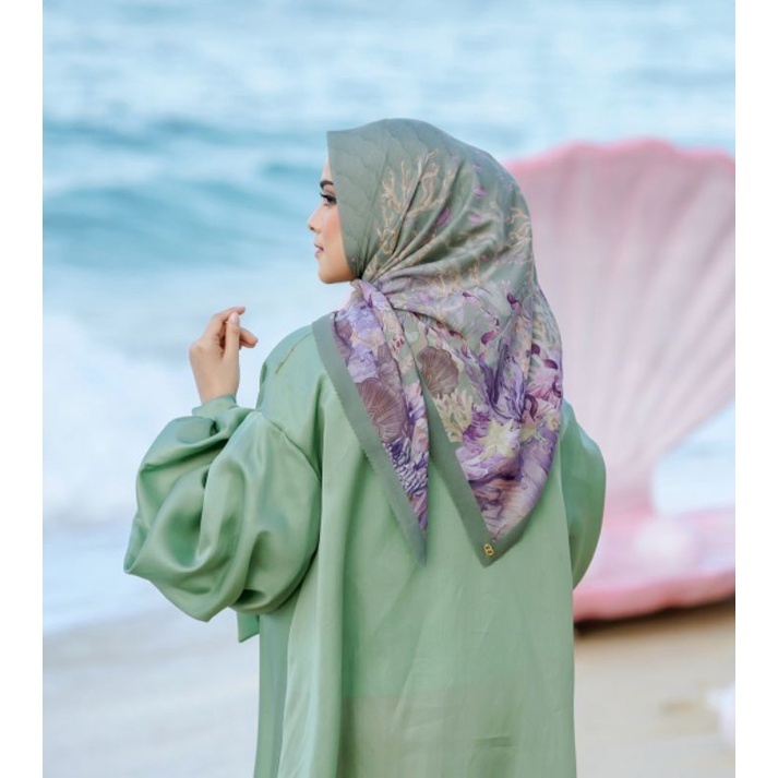 buttonscarves × disney the little mermaid satin seaweed