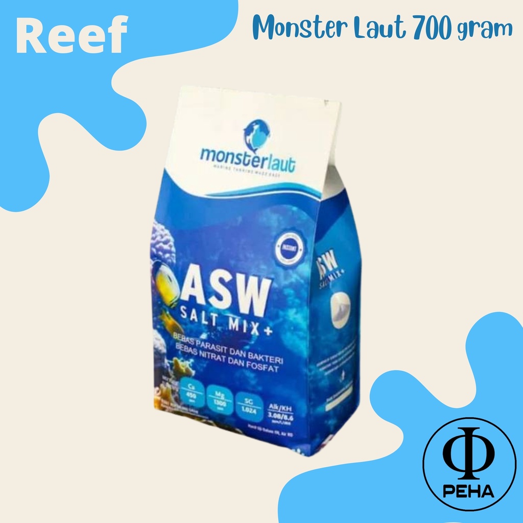 

Monsterlaut ASW Salt Mix + Sea Salt - Garam Laut Bebas Nitrate Monster Laut