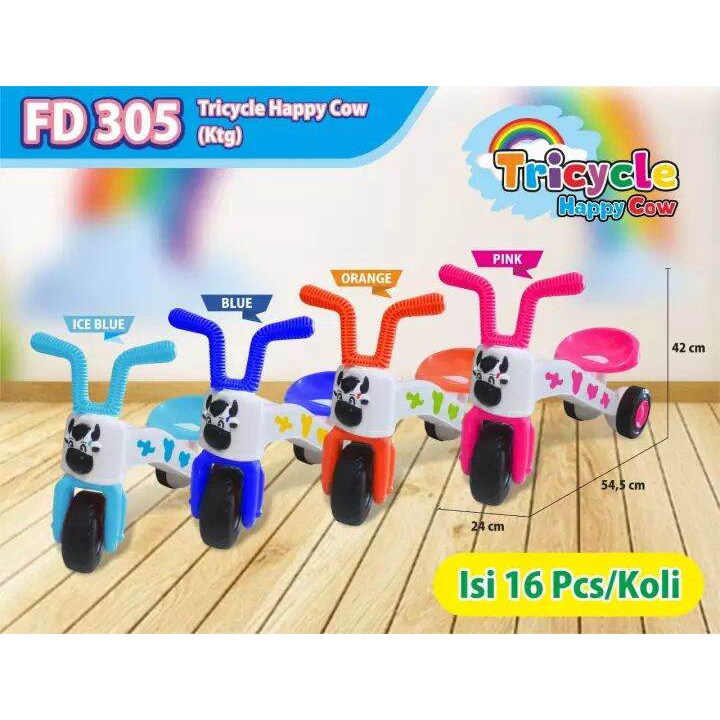 (BISA COD) MAINAN ANAK SEPEDA SAPI / Mainan anak sepeda dorong karakters sapi