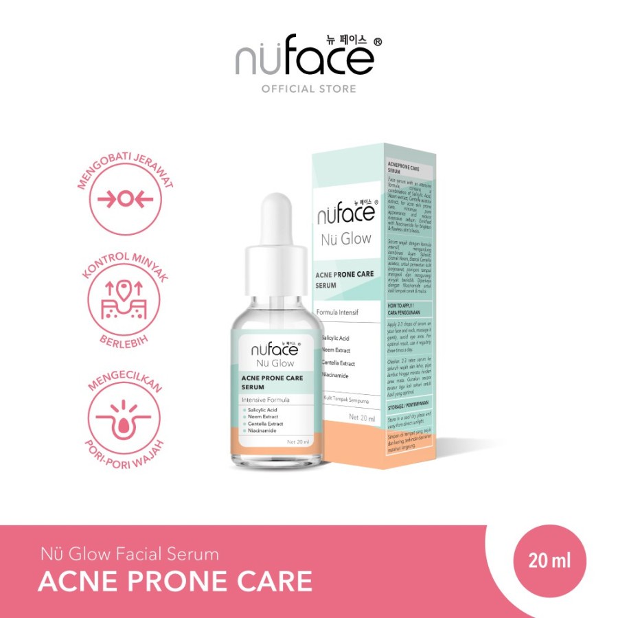 Nuface Nu Glow Liquid Acneprone Care &amp; Liquid Brighten Skin Serum 20 ml