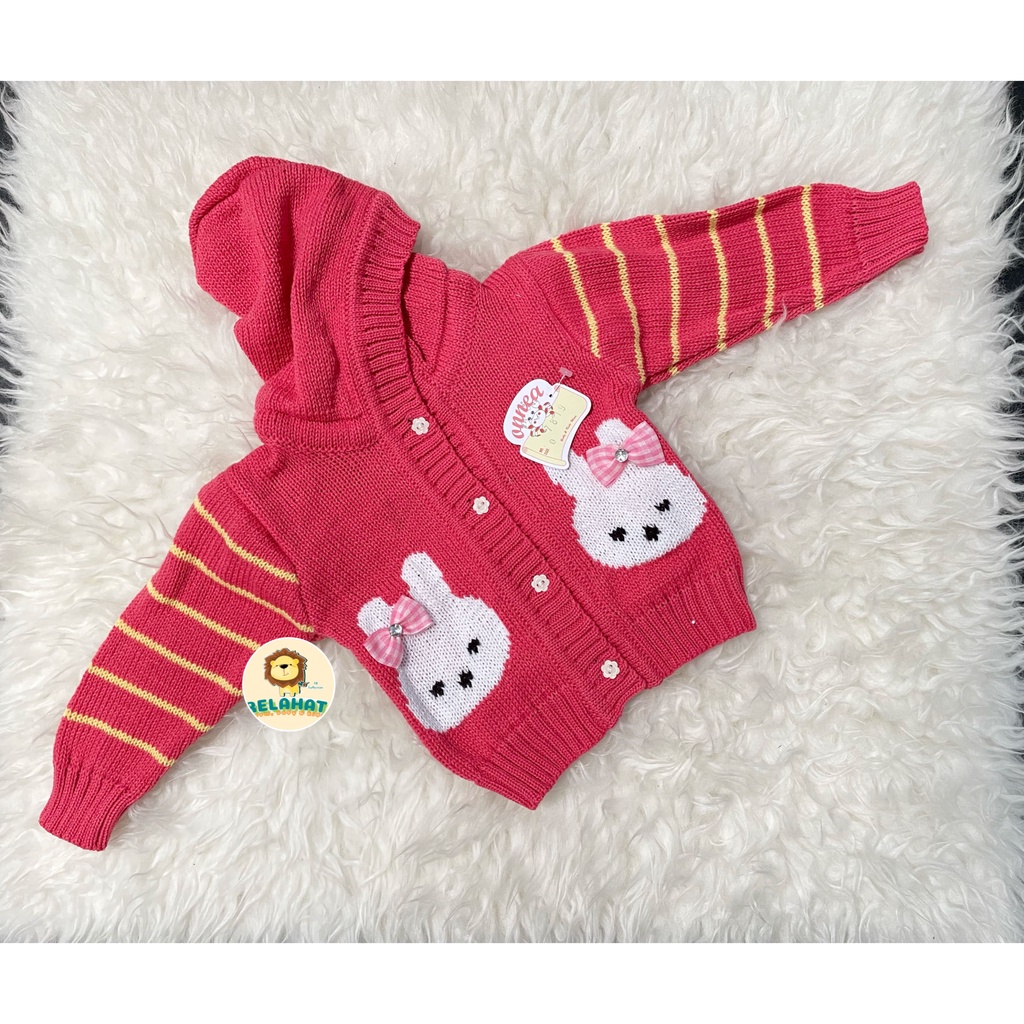 Jaket Bayi Rajut Onnea Warna Topi Laki Perempuan-33