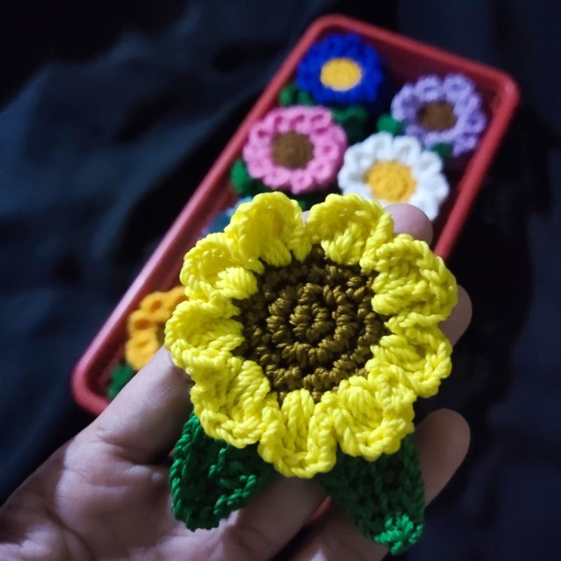 Bros Rajut Bunga Sovenir Bros Aplikasi Rajut