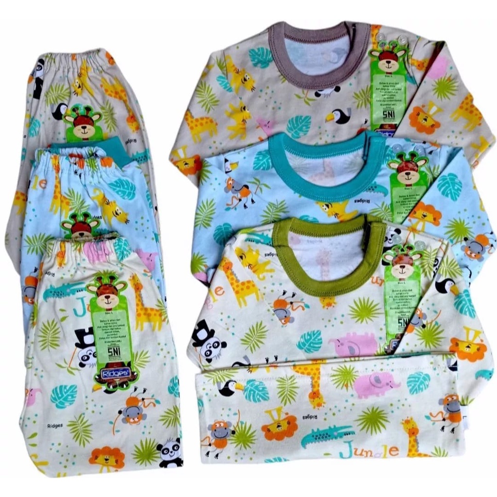 SETELAN BAJU RIDGES LENGAN PANJANG ANAK/ USIA 0 - 2 TAHUN TERMURAH