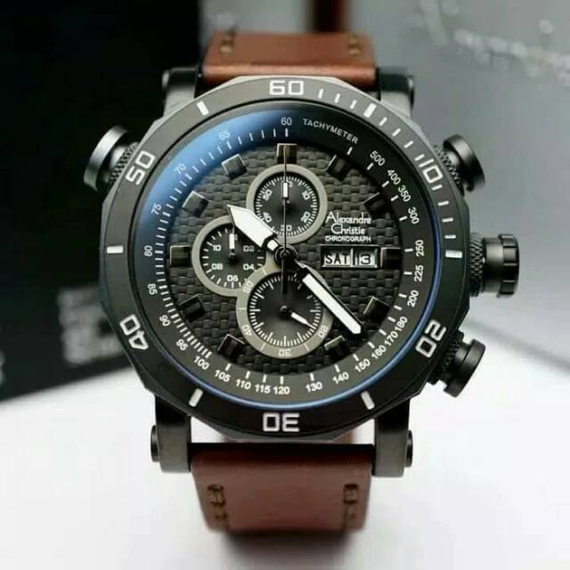 ALEXANDRE CHRISTIE AC 6308 PRIA FULL BLACK LEATHER BROWN