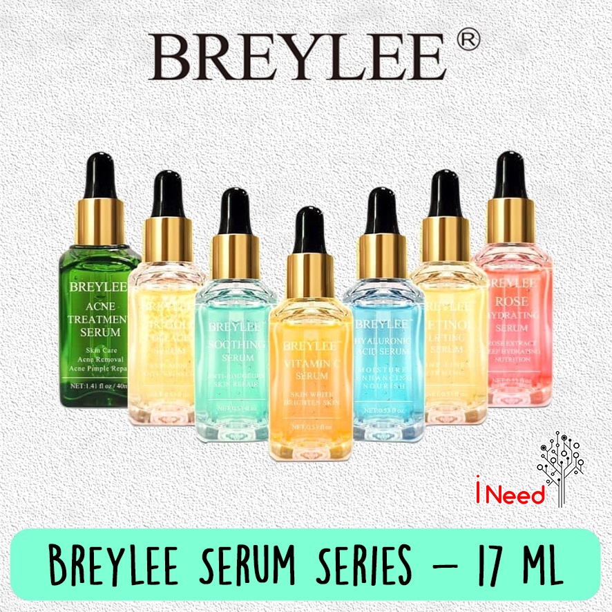 (INEED) BREYLEE SERUM WAJAH 17ML - FACE SERUM Vit C / Retinol / Rose Hydrating / Hyaluronic Acid / Soothing