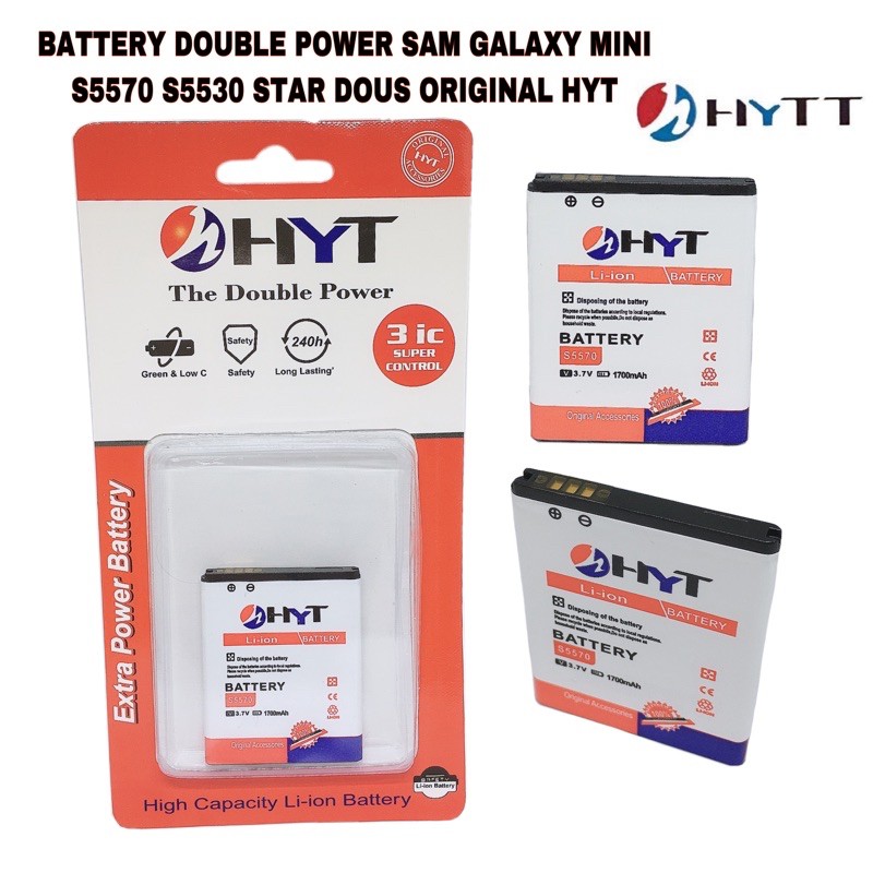 BATTERY DOUBLE POWER SAMSUNG S5570 ORIGINAL HYT