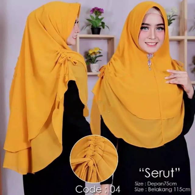 Khimar Cerutty Babydoll 2Layer Serut Shopee Indonesia