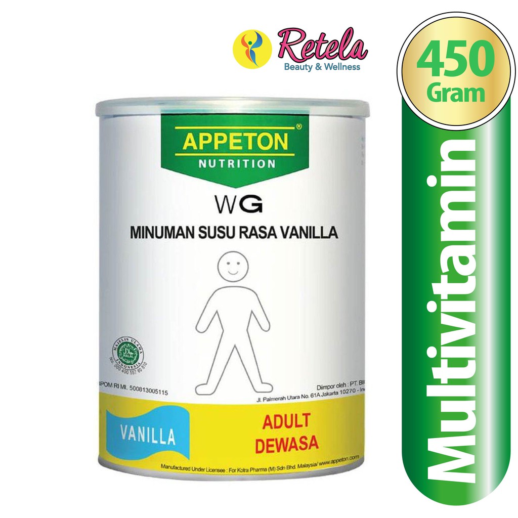 

Appeton Weight Gain Vanila 450 Gram Susu Penambah Berat Badan
