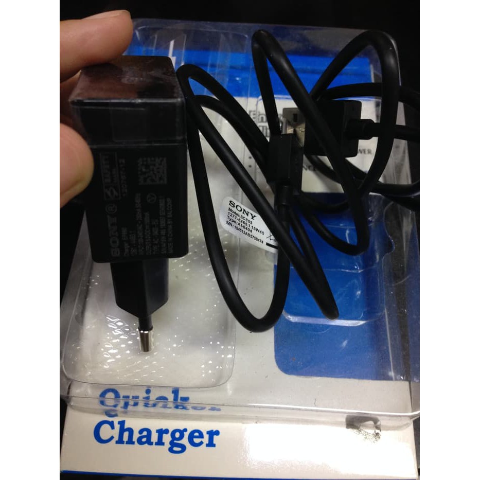 [termurah] Quick Charger With Kabel Data Sony Ep880 - Ep881 Original 1500Mah