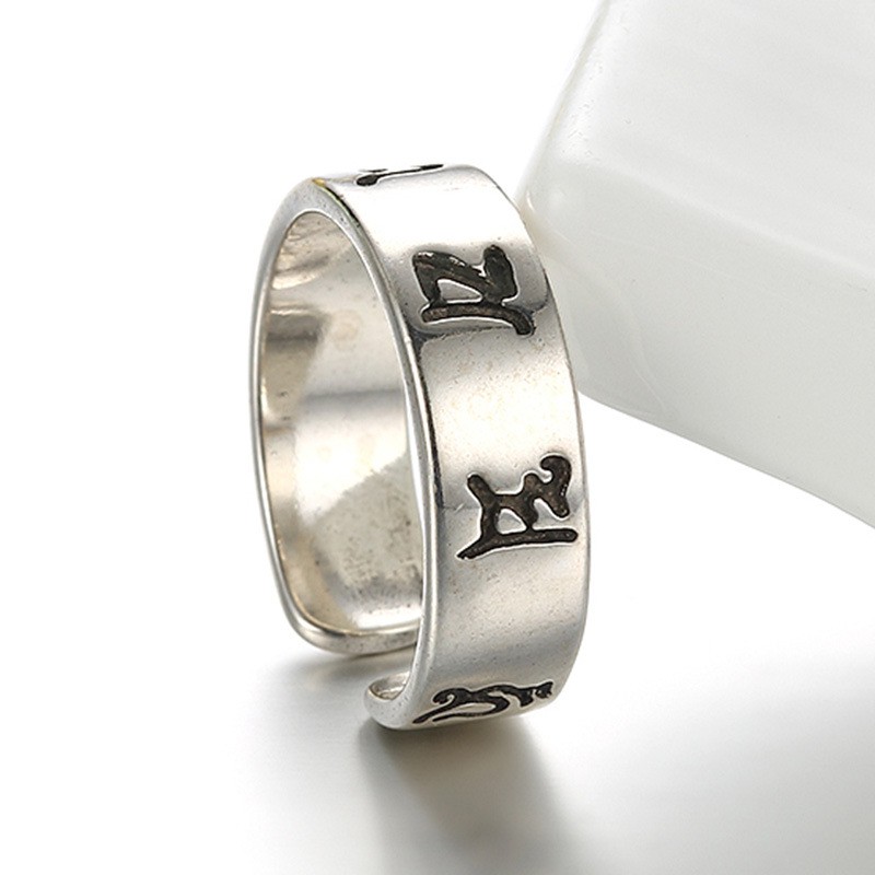 Cincin Sterling Silver 925 Model Terbuka Adjustable Gaya Thailand Untuk Wanita