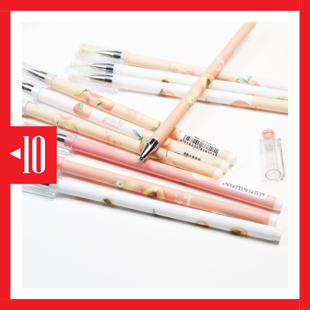 

PP03 pulpen gel karakter 0.5mm jepang korea buah peach momiji alat tulis sekolah