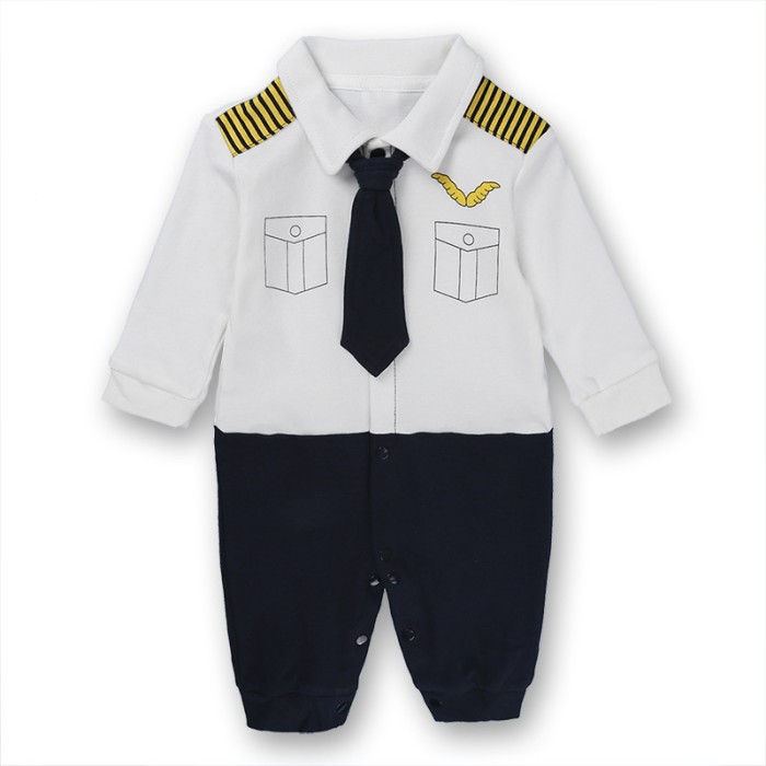 pilot romper baby pilot long jumper baju bayi newborn pilot panjang