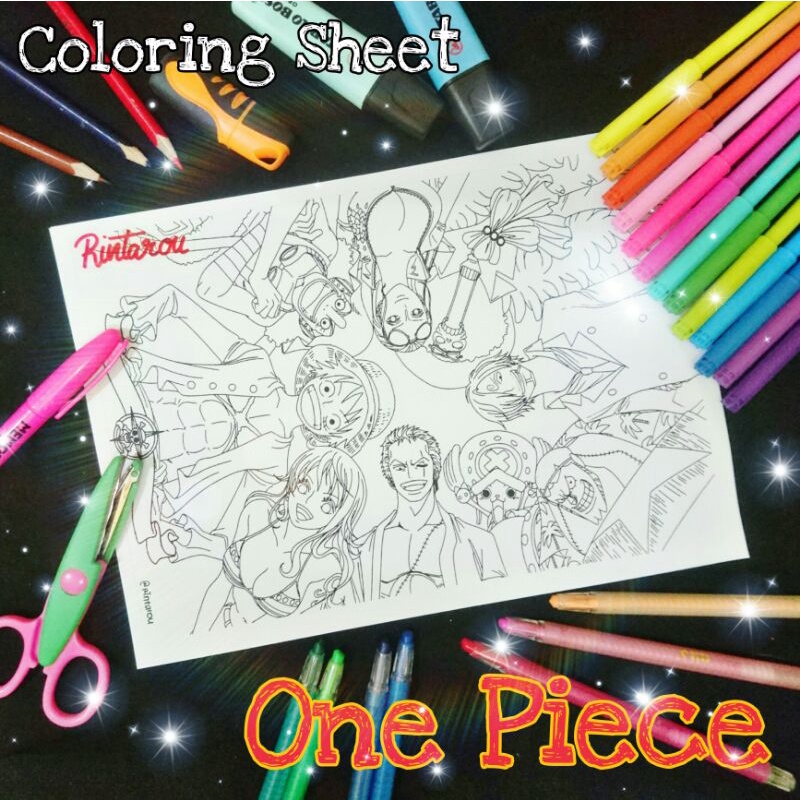 Jual Coloring Sheet Anime One Piece Indonesia|Shopee Indonesia