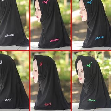 [PRODUK DWY] COD HIJAB SPORT KERUDUNG ASICS MIZUNO Hijab instan Volly Olahraga Outdor Runing VF0