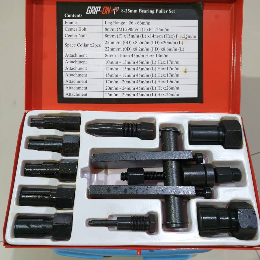 TREKER BEARING PULLER SET 10 PCS GRIP ON TREKER BEARING