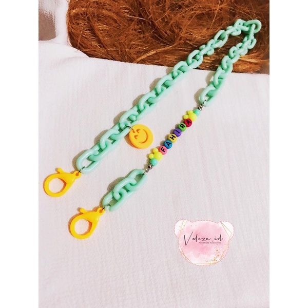 strap masker rantai akrilik