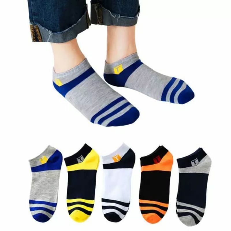 ( paket 3 pasang) KAOS KAKI PENDEK MOTIF KAOS KAKI OLAH RAGA PRIA SPORT