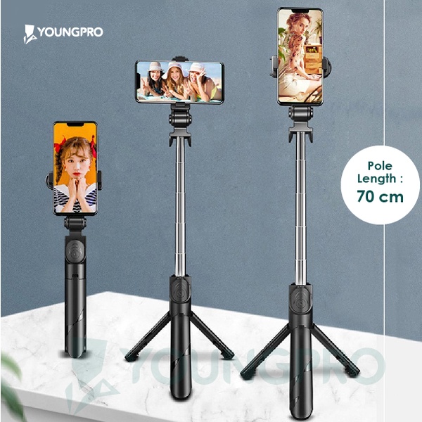 YOUNGPRO YSS-02 SELFIE BLUETOOTH 3 IN 1 TONGSIS BLUETOOTH TRIPOD GARANSI 1 TAHUN YSS-01