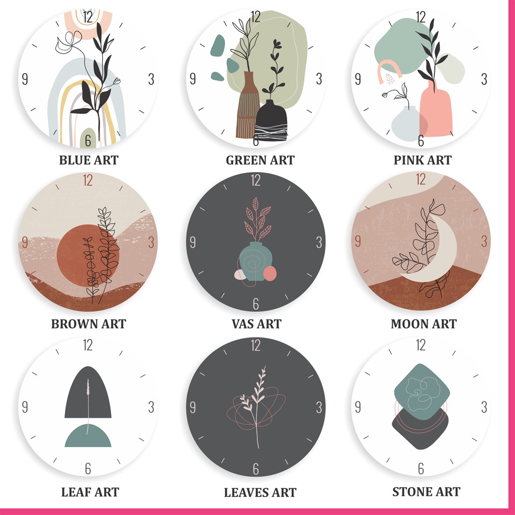 Jam Dinding Unik Aesthetic Art Minimalis Hiasan Dekorasi Seni Estetik Artistik-1