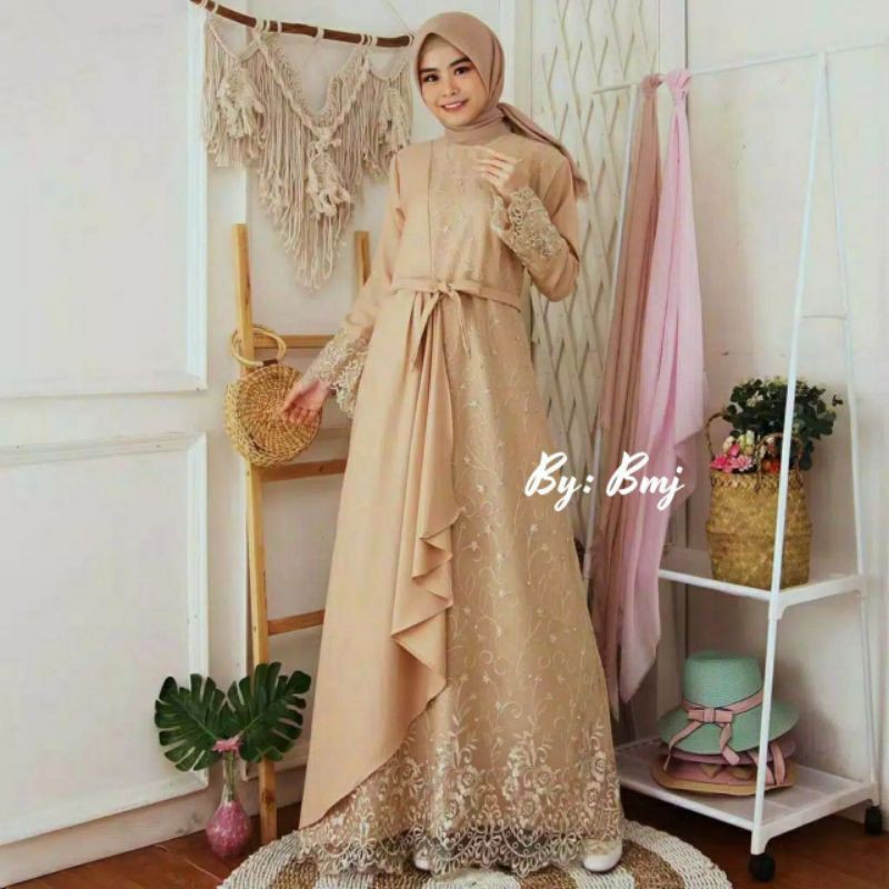 Gamis Valvet | Gamis Brukat | Gamis Busui | Gamis Tille | Gamis Bordir Mutiara | Gamis Pesta Nikahan