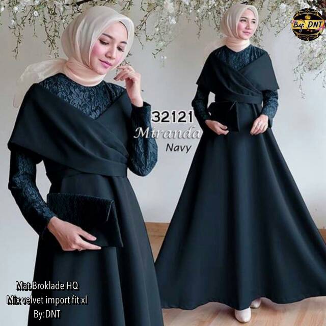 Dress Pesta Miranda Dress Gaun Pesta Elegant Murah Dress Wanita Panjang Modern Kekinian Shopee Indonesia