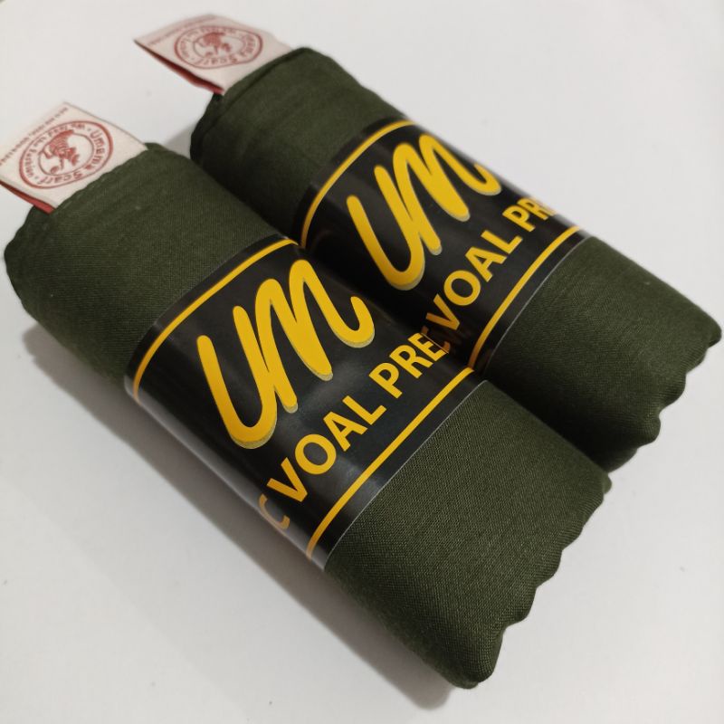 Jilbab UMAMA BASIC VOAL  Original Scarf Jilbab Hijab Kerudung sekolah segiempat seragam kerja polos-Basic Voal Army