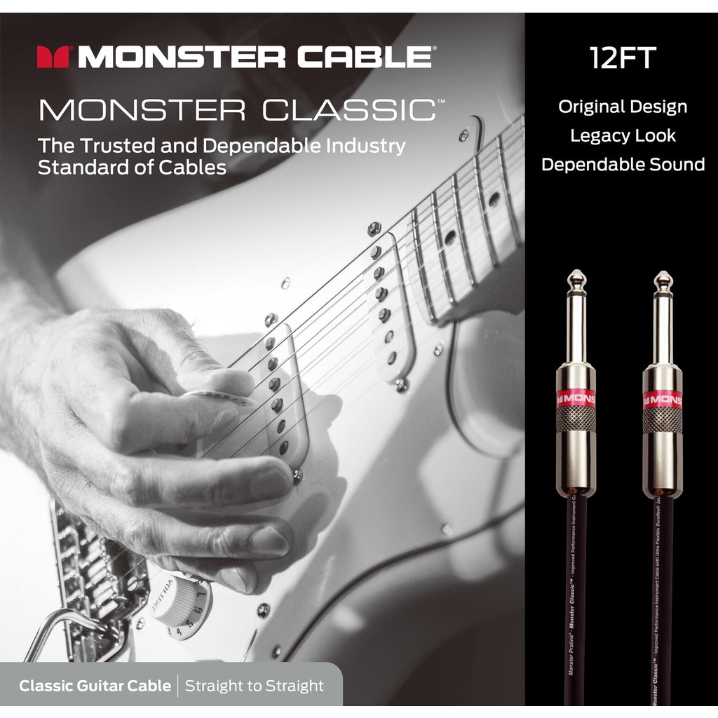 Monster Prolink Monster Classic Instrument Cable 12 ft Straight to Straight