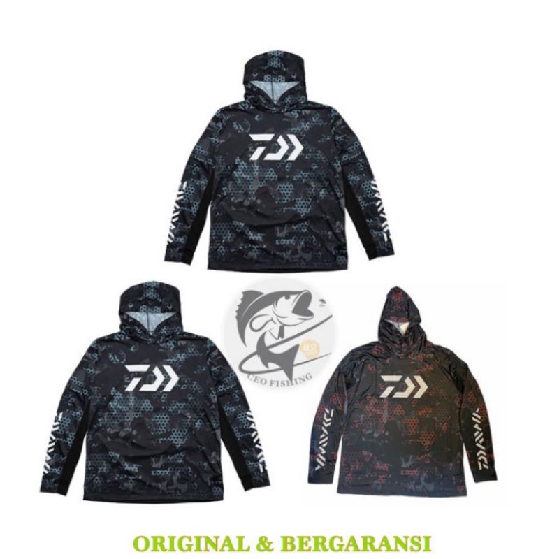 Jersey Mancing Daiwa Hoodie ST 30021 Model 20021 - Original biru L