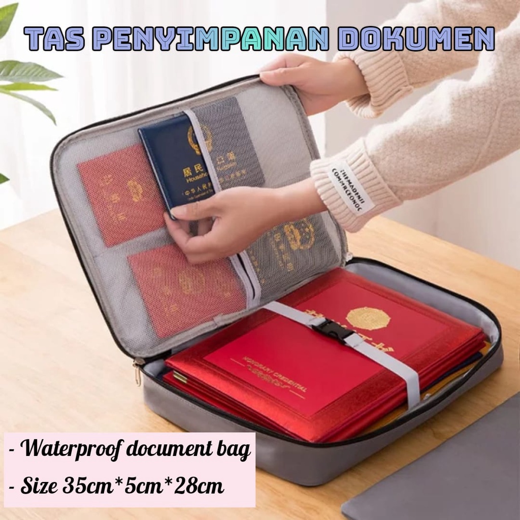 TAS DOKUMEN / TEMPAT PENYIMPANAN FILE TRAVEL DOCUMENT STORAGE BAG