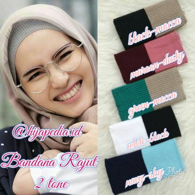 Bandana salur rajut GRADE A premium ciput antem ninja dalaman inner jilbab hijab