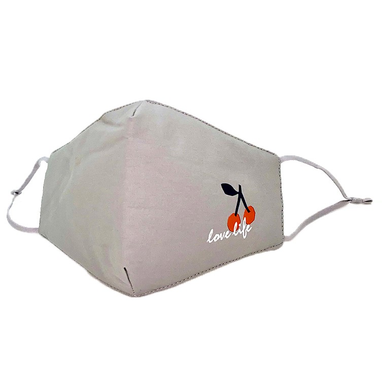 

La Floret 1 pc MC- 25 CHERY GREY Masker Kain Non-Medis 3 ply