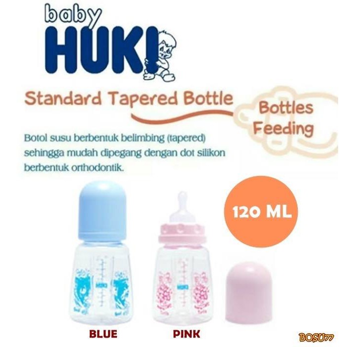 BOSU77 BOTOL BABY HUKI STANDARD TAPERED BOTTLE 120 ML CI0001 nipple gepeng