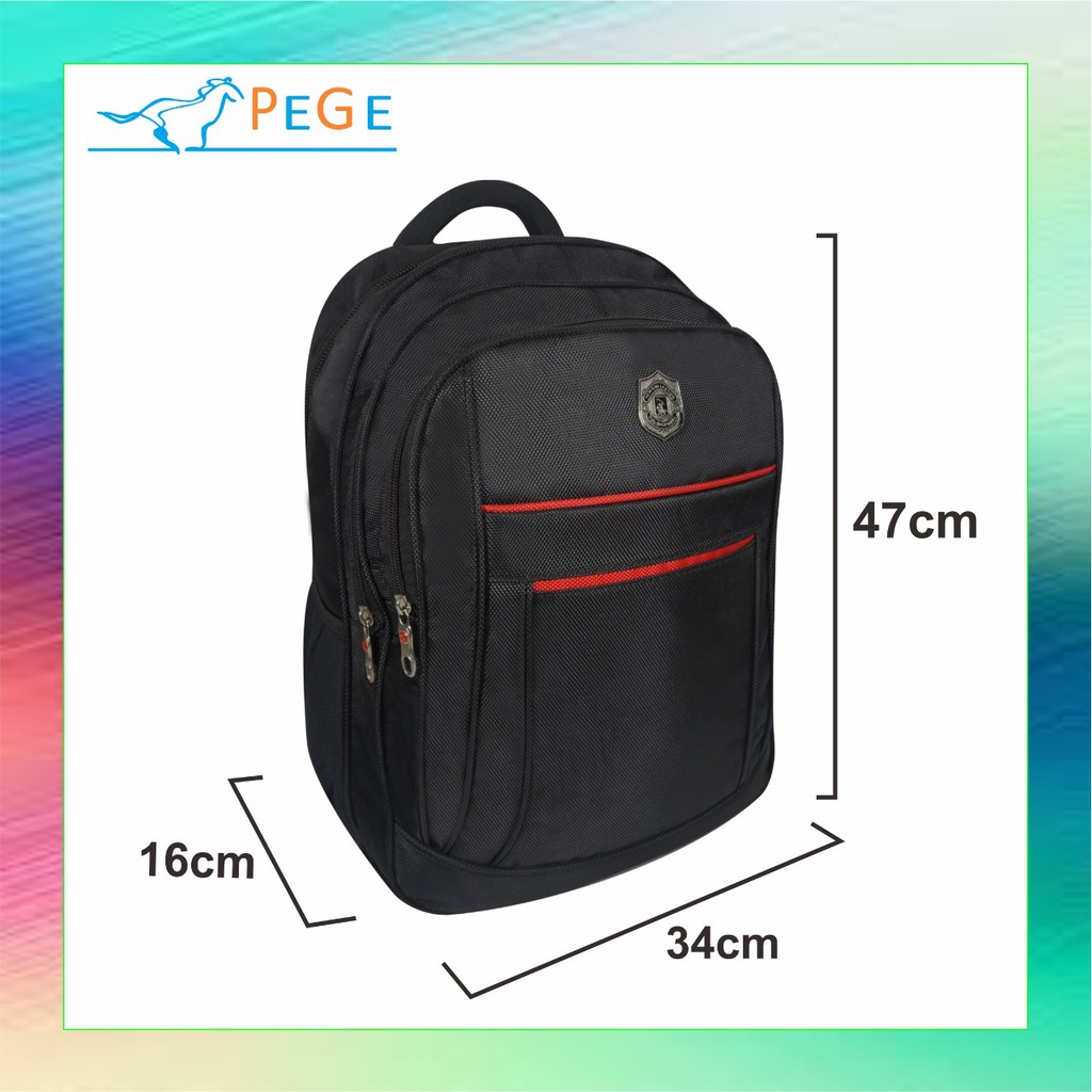 PG 9788 - Tas punggung backpack dengan slot laptop  model ransel polo untuk pria wanita unisex