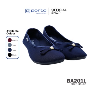 Image of Porto BA201L - Sepatu Wanita Flatshoes Balet Kain Nyaman Empuk Original