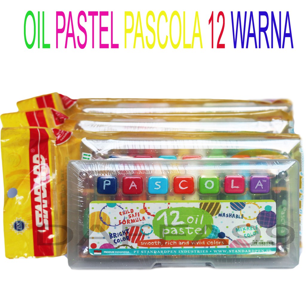 Crayon Pascola - 12 Warna (Oil Pastel)