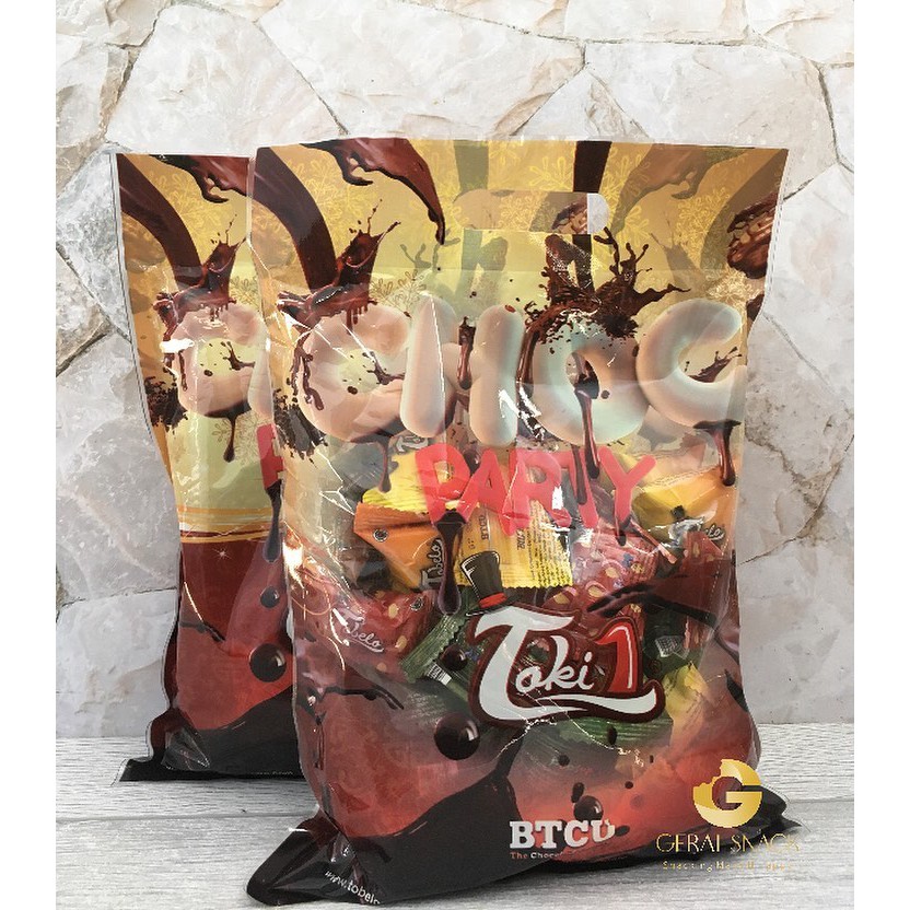 Tobelo Choc Party 1 DUS isi 10 BAG Chocolate Compound With Rice Cripsy Aneka Rasa