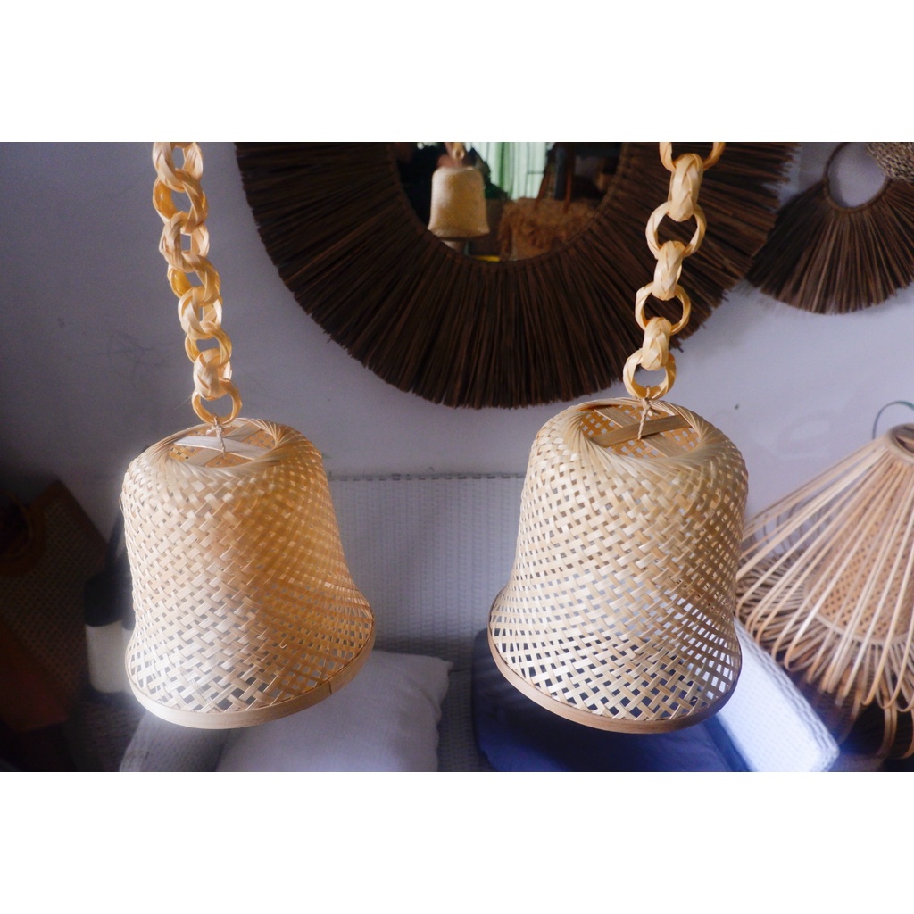 Idio Satuan - Lampu bambu - lampu hias -lampu gantung -anyaman bambu