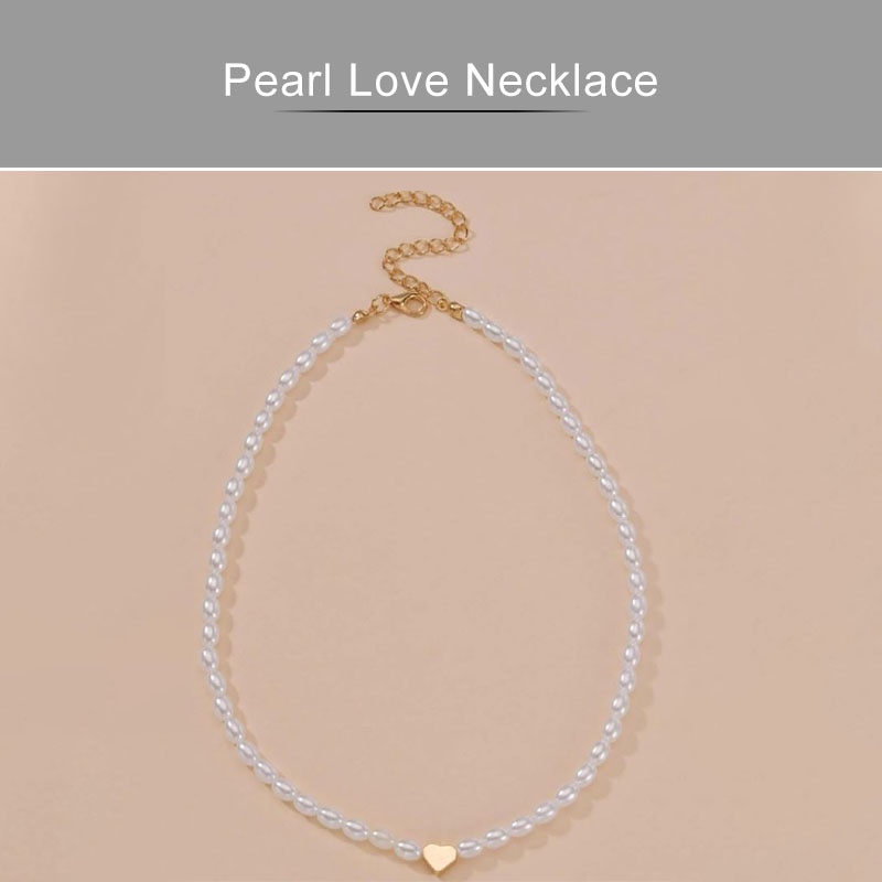 Fashion Korea Kalung Mutiara Cinta Panjang Asli Perhiasan Untuk Wanita Pearl Necklace- olo