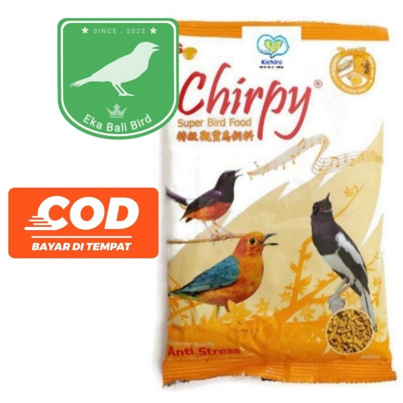 Chirpy 400 gram kuning / hijau pakan burung