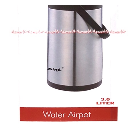 Krishome Water Airport Press 3L Tempat Air Panas Tahan Lama 9jam Stainless Steel Termos Thermos Model Press Tekan Bawah 3 Litter