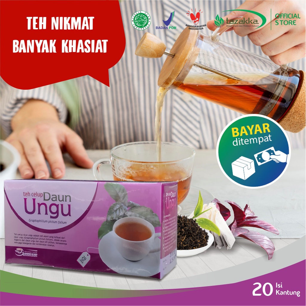 

Teh Celup Daun Ungu Obat Wasir BOPM | Herbal Tazakka | Original