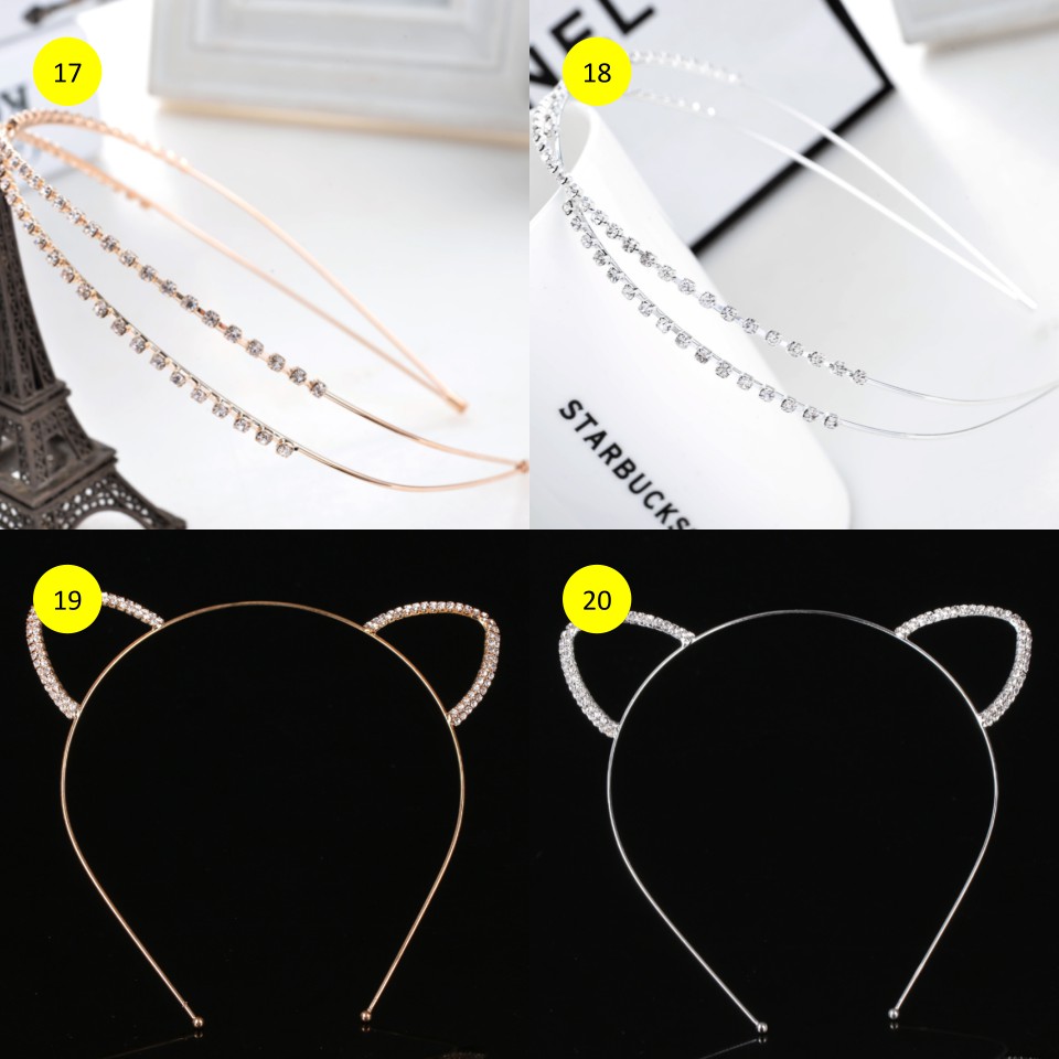 Bando Korea / Bando Pesta Wanita / Bando Kristal Manik Berlian Alina