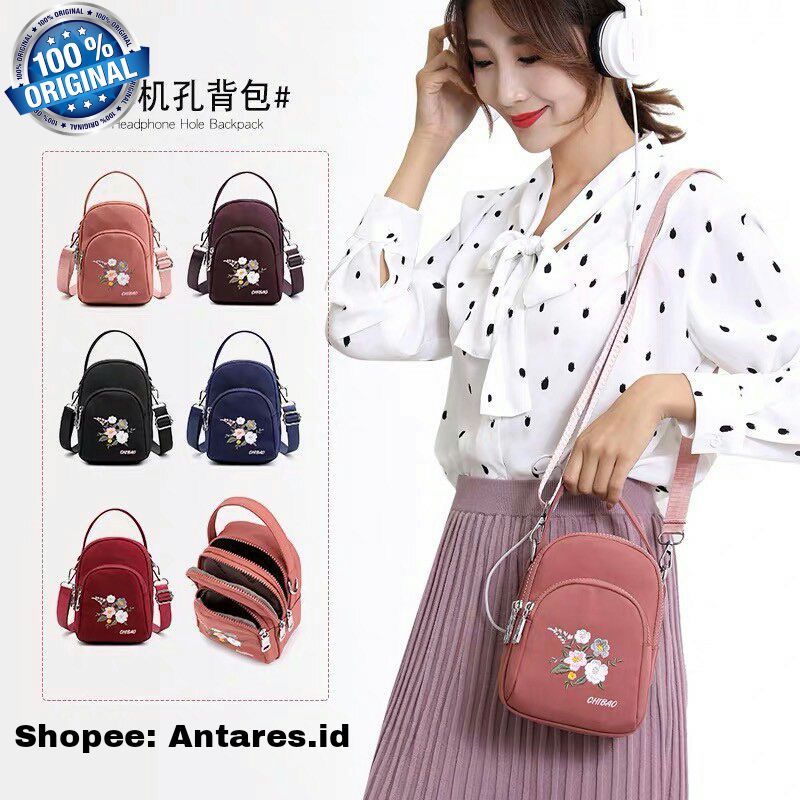 ORIGINAL Tas Selempang Chibao Bunga Import KOREA Elegan Design Terbaru Best Seller Kekinian