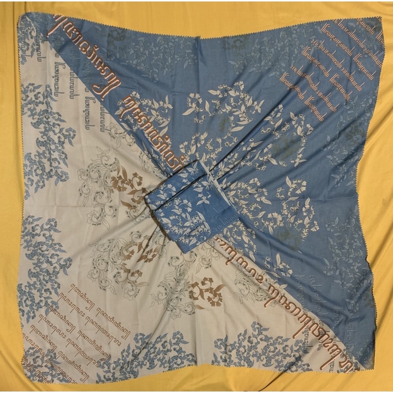 (COD) TERLARIS !!! HIJAB KORAN ARAB / KRUDUNG VOAL MOTIF ARAB / HIJAB VIRAL / HIJAB SEGI EMPAT-Jawa biru